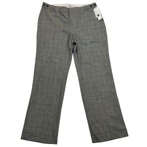 Charter Club Pants Size 14 Gray Checkered  Pockets Adjustable Waist